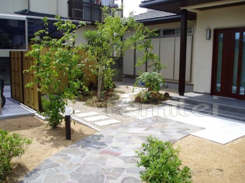 和風庭園 アプローチ施工例 和風庭園 アプローチ施工例
