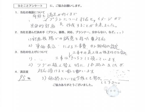 京都府木津川市 T様