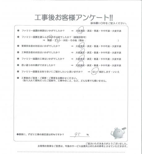 兵庫県川辺郡猪名川町 M様