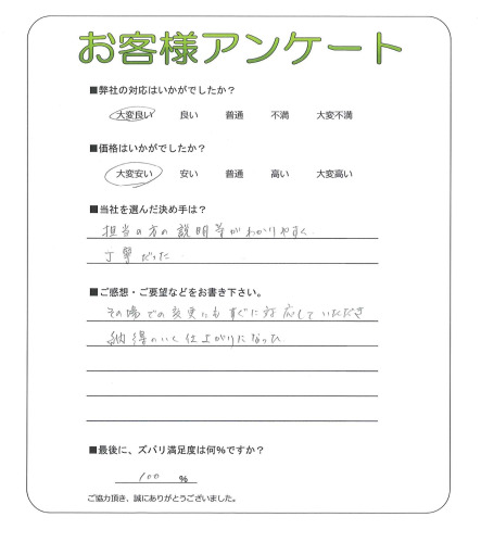 奈良県生駒郡三郷町 M様