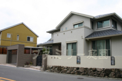 外壁 石積み+塗り壁
