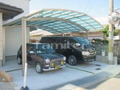ガレージまわり 駐車場屋根 土間コンクリート