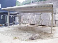 積雪カーポート スノーポート横3台 雨除け屋根 YKKヴェクター1階