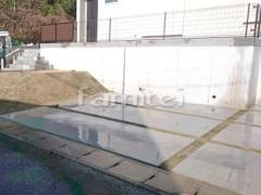 駐車場ガレージ床 土間コンクリート 芝生張り 姫高麗芝