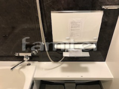 スクエアカウンター 浴室パネル ロックブラウン壁付サーモ水栓 KF9152