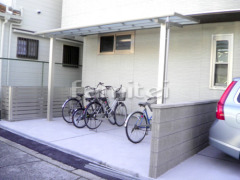自転車バイク屋根 車止めバー