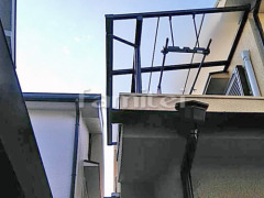 ベランダ屋根 LIXILスピーネ2階 カーポート フーゴR縦2台