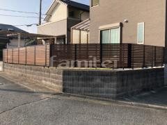 ブロック塀 (化粧ブロック) ユニソン シャモティ アルミ形材 フェンス LIXIL AB YS1型 横スリット1