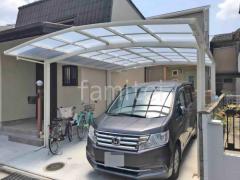 カーポート2台(ワイド) ツイン LIXIL ネスカR アール屋根