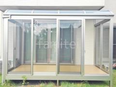 引き戸 樹脂デッキ サンルーム(テラス囲い) YKKAP ソラリアR アール屋根