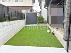 スチール 物置 ヨドコウ エルモ 2213×1161×2360 LMD-2211H 人工芝 防草シート加工 ヨシミツ毛織 リアル人工芝 35mm