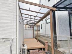 テラス屋根 ウッドデッキ