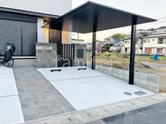 新築シンプル オープン外構