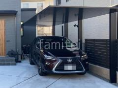 カーポート2台(縦) 連棟 LIXIL カーポートSC フラット屋根 吊り下げ屋根