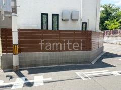 ブロック塀 (化粧ブロック) ユニソン ジャスティ 人工木・樹脂 フェンス(木調) F&F マイティウッド デコll 目隠し 木調・ラティス 樹脂